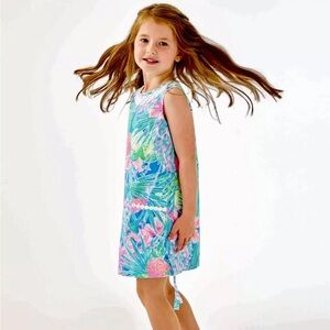 Lilly Pulitzer Lilly Classic Shift Girls Dress Pink, Blue, Green Size 3T